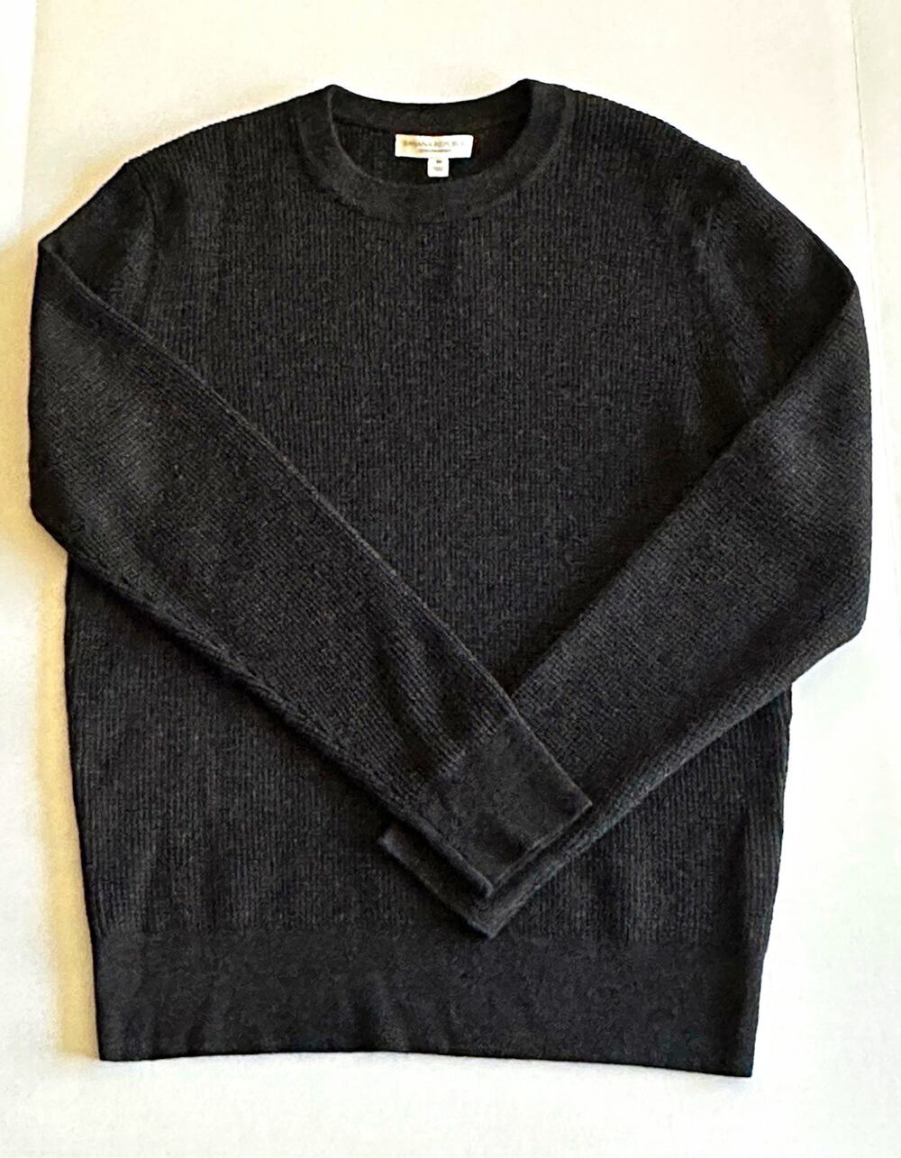 Banana Republic Men’s Black Merino Extra fine C-NeckPullover Sweater Size M NWT